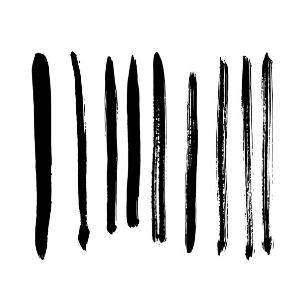 istock Grunge Paint stripe. Vector brush stroke. Distressed banner. Black isolated paintbrush collection. Modern Textured shape. Dry border in Black. 1394491015