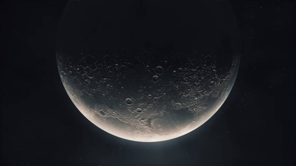 Moon in outer space 3d render Moon in outer space (close-up) moon stock pictures, royalty-free photos & images