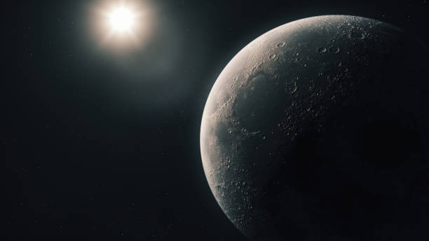 istock The sun illuminates the moon's surface in space 1394491955