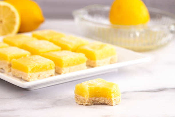 istock Batch of Lemon Bars on a Square Dish on the Kitchen Counter 1394498721