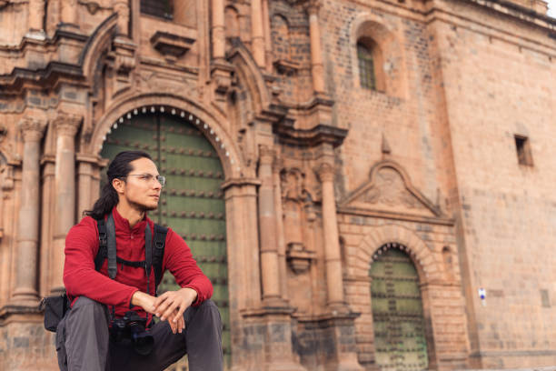 istock Tourist in the main square of Cuzco 1394502425