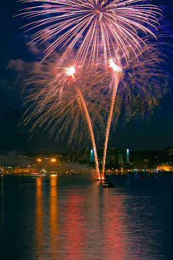 Fireworks over Halifax Harbor