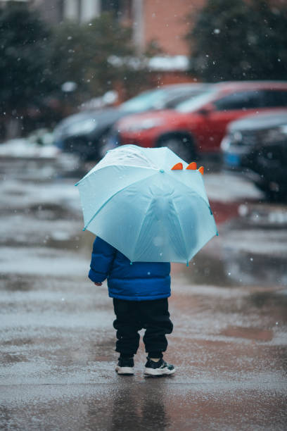China - East Asia, Child, Blizzard, Boys, Offspring
