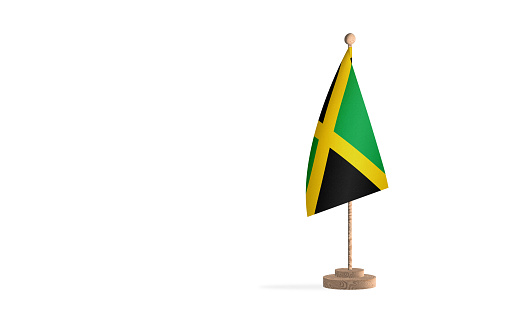 Jamaica flagpole with white space background image design