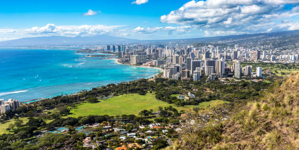 istock View from Summit of Diamond Crater, Honolulu, Hawaii 1394513156