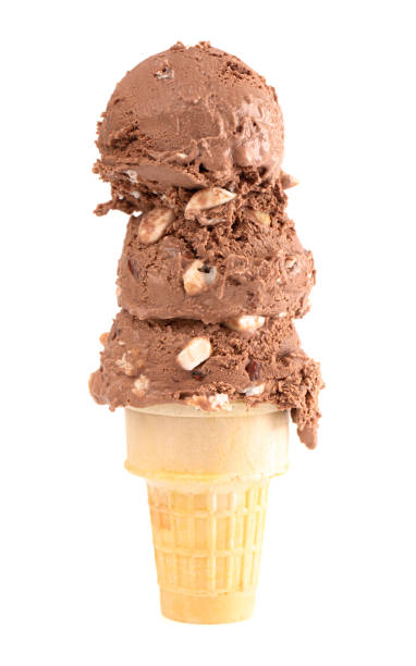 istock Three Scoops of Rocky Road Ice Cream 1394524561