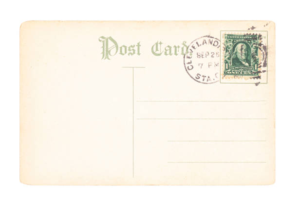 istock Blank Vintage Postcard Isolated on a White Background 1394525620