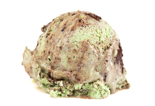 istock Single Scoop of Mint Chocolate Chip Ice Cream 1394526245