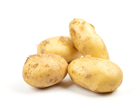 Potatoes , Isolated on white background
