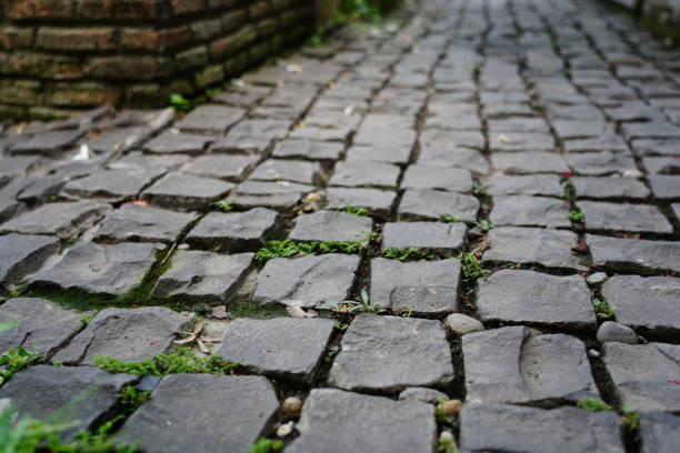 istock Granite cobblestoned pavement 1394536974