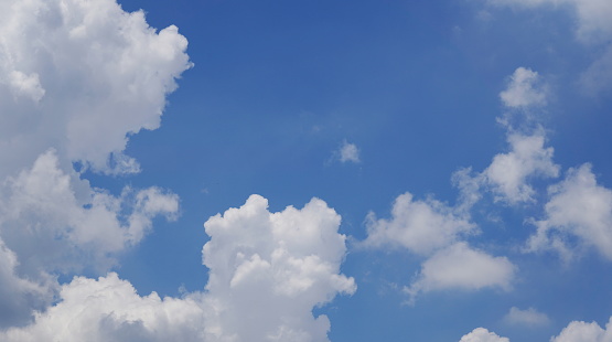 The clear sky soft cloud movement in summer background