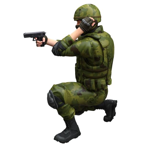 Army officer in camo