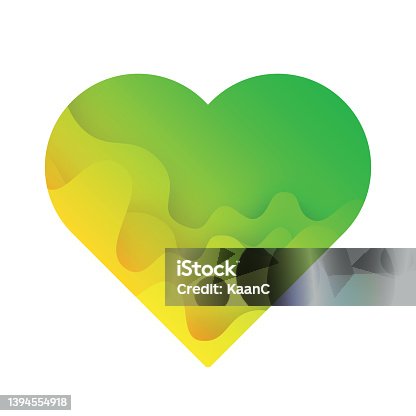 istock Abstract heart shape.  Abstract wave shapes vector stock illustration 1394554918
