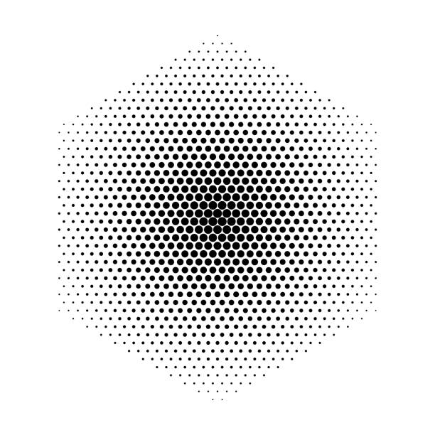 Circles forming cube shape. vector art illustration