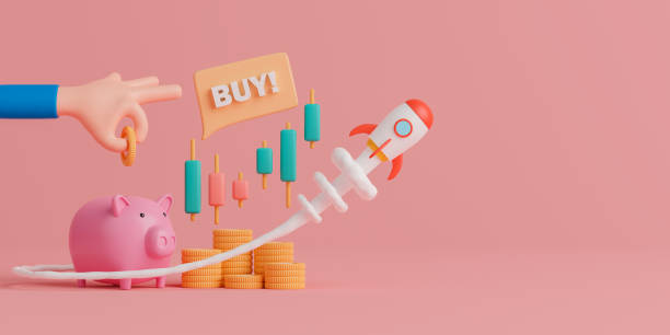 istock 3d rendering concept stock market investment. 1394558199