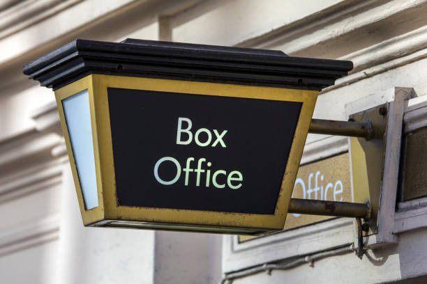 Box Office Sign at a Theatre in London, UK stock photo