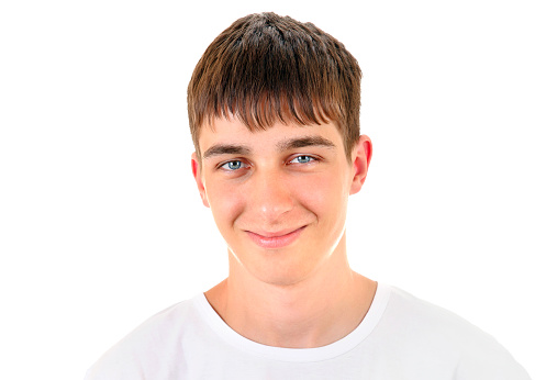 Young Man Portrait Isolated on the White Background