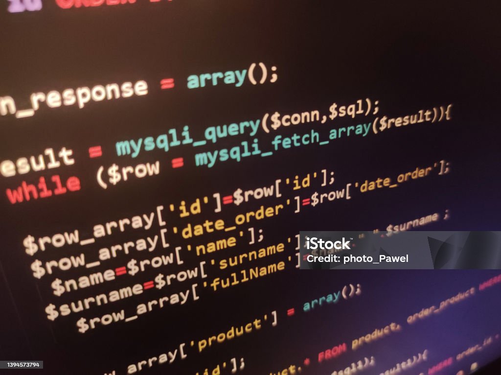 Coding Programming Source Code Screen Abstract Technology Background ...