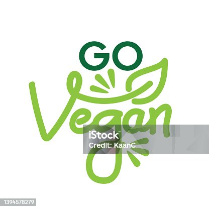 istock Go Vegan. Organic food labels. Natural meal fresh products logo. Ecology farm bio food vector premium badges stock illustration 1394578279
