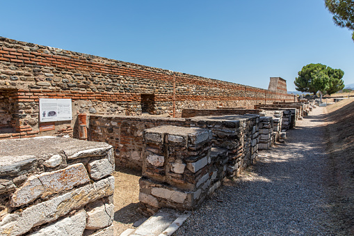 Sardis ancient city ruins, Sardis was the capital of the ancient kingdom of Lydia, Sardes, Manisa, Turkey.