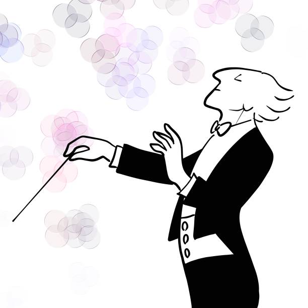 conductor 1 Simple illustration of an orchestra conductor conductor baton stock illustrations