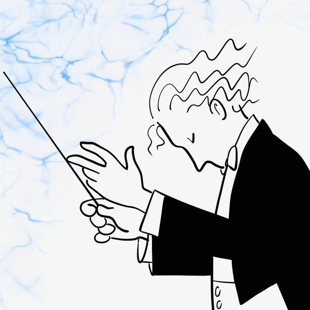 conductor 2 Simple illustration of a orchestra conductor conductor baton stock illustrations