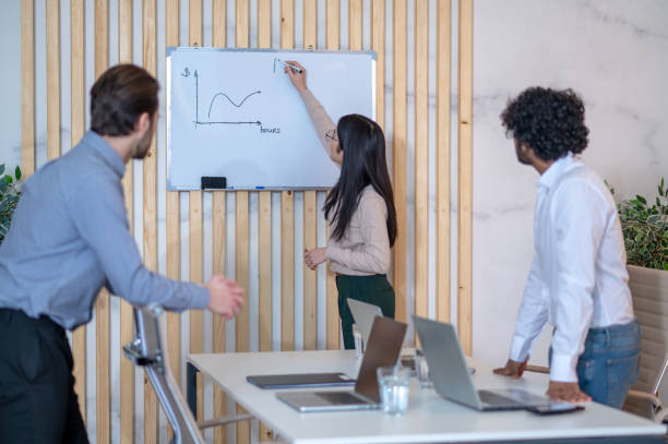 istock Company worker giving a presentation to her colleagues 1394601264