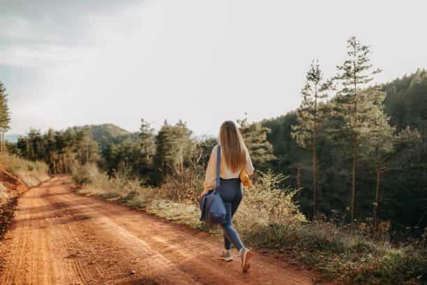 istock Young woman on her way to training 1394605663