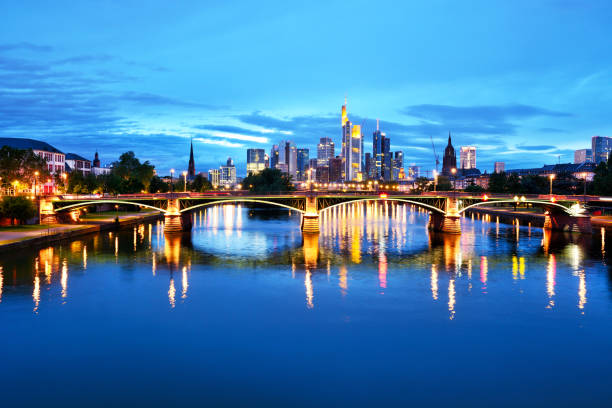 istock Frankfurt Am Main skyline at night 1394613233
