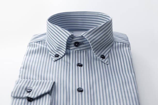 istock Carefully ironed, clean striped shirt 1394615912