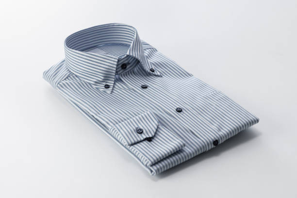 istock Carefully ironed, clean striped shirt 1394617094