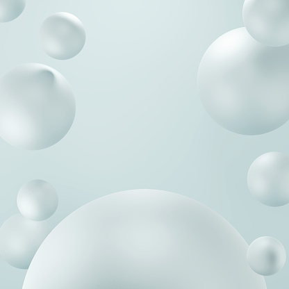 Abstract balls background, Minimal Scene for Product display and advertisment Presentation,beauty products showcase,Soft blue color pastel,3d rendering