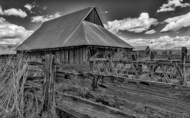 istock New roof on an old barn 1394624015