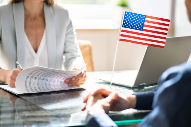 US Immigration Application And Visa Interview US Immigration Application And Consular Visa Interview consul photos stock pictures, royalty-free photos & images