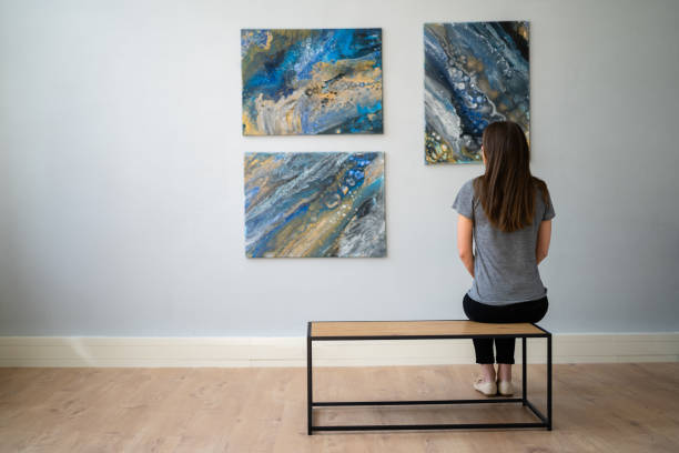 istock Contemporary Abstract Wall Painting Exhibition 1394630329