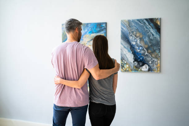 istock Contemporary Abstract Wall Painting Exhibition 1394630333