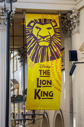 London, UK - March 17th 2022: The Lion King musical at the Lyceum theatre in central London, UK.