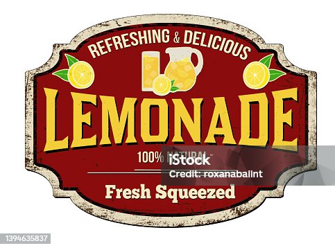 istock Lemonade vintage rusty metal sign 1394635837