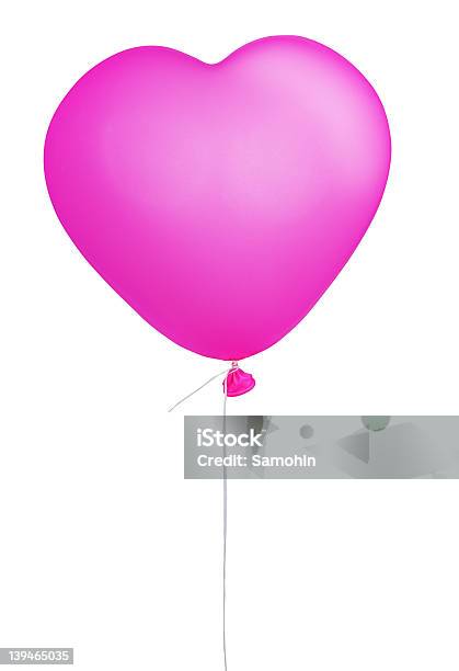 Rosa Herzluftballons Stockfoto und mehr Bilder von Begriffssymbol - Begriffssymbol, Einzelner Gegenstand, Farbton