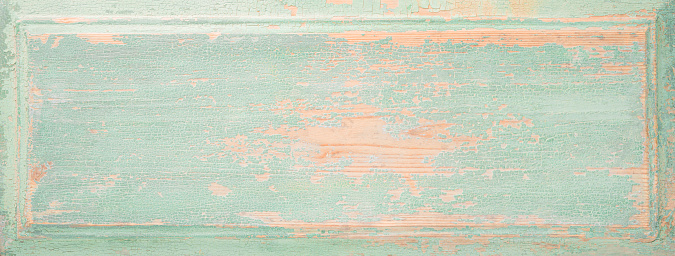 Provence style aged painted wooden plank.