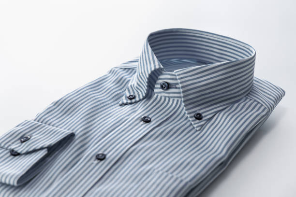 istock Carefully ironed, clean striped shirt 1394664603