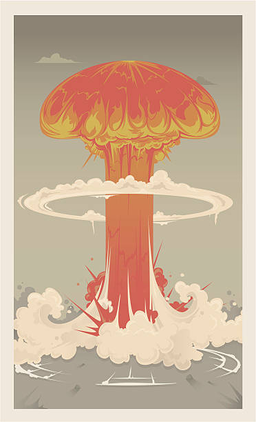 атомная бомба - mushroom cloud illustrations stock illustrations