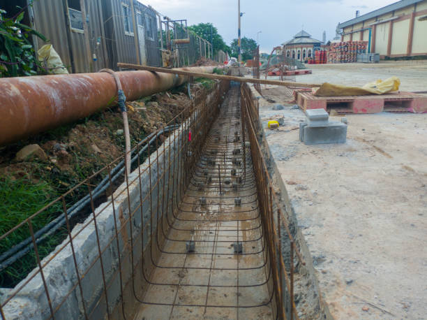 istock the process of making ditches for drainage lines so as not to flood 1394668756