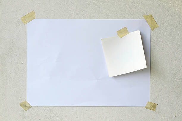 istock White paper stuck on the cement wall 139466909
