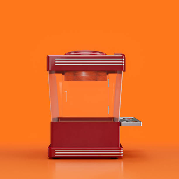 istock Vintage cold drink dispenser retro kitchen appliance front view, 3d rendering 1394677256