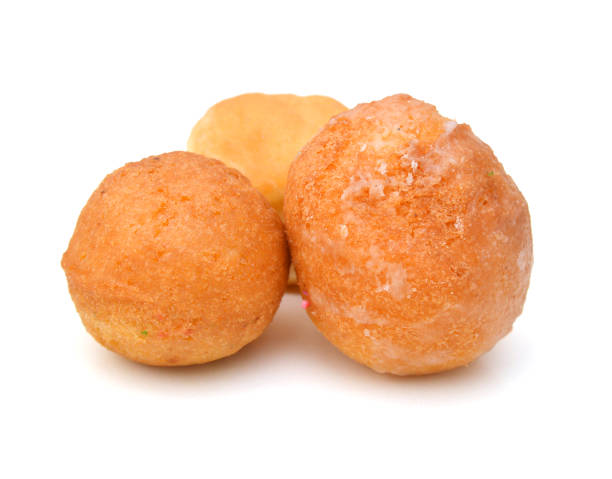 istock Group of glazed donuts on white background 1394682089