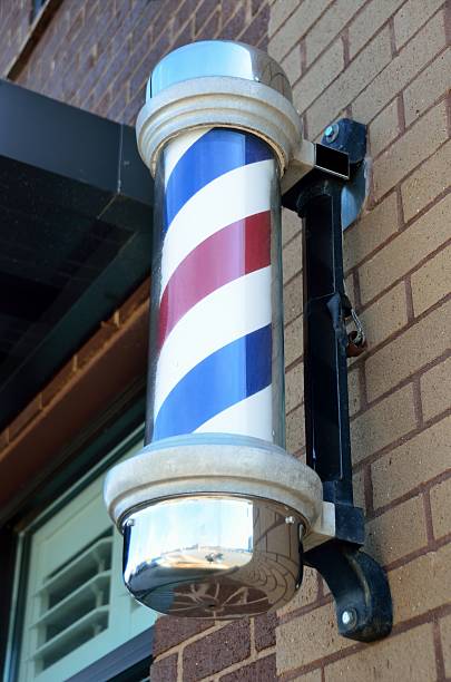 istock Old Time Barber Shop Pole Sign 139468924