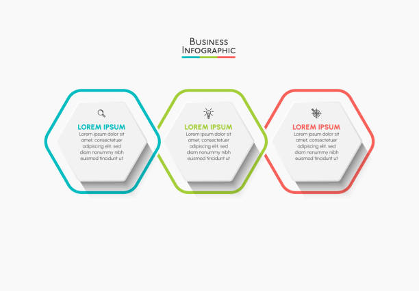 ilustrações, clipart, desenhos animados e ícones de visualização de dados de negócios. ícones infográficos da linha do tempo projetados para modelo de fundo abstrato - 3