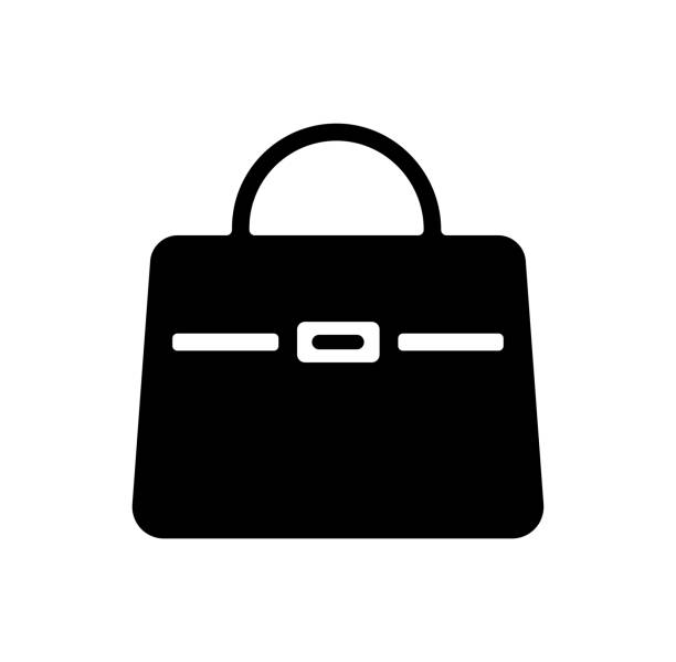 Women's handbag vector icon illustration Women's handbag vector icon illustration 手 stock illustrations