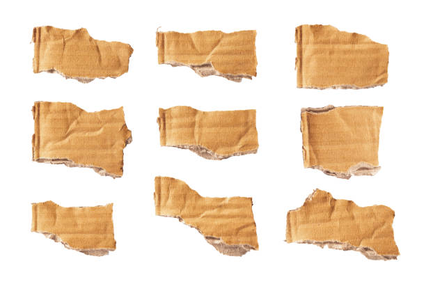 istock Handmade torn cardboard isolated on white background. 1394707365
